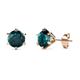 1 - Kenna London Blue Topaz (6.5mm) Martini Solitaire Stud Earrings 