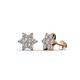 1 - Amora Lab Grown Diamond Flower Earrings 