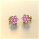 3 - Amora Pink Sapphire Flower Earrings 