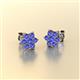 3 - Amora Tanzanite Flower Earrings 