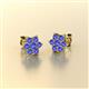3 - Amora Tanzanite Flower Earrings 