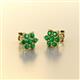 3 - Amora Green Garnet Flower Earrings 