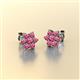 3 - Amora Pink Tourmaline Flower Earrings 
