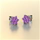 3 - Amora Amethyst Flower Earrings 