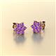 3 - Amora Amethyst Flower Earrings 