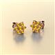 3 - Amora Citrine Flower Earrings 