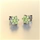 3 - Amora Peridot Flower Earrings 