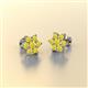 3 - Amora Yellow Sapphire Flower Earrings 