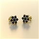 3 - Amora Black Diamond Flower Earrings 