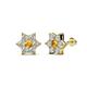 1 - Amora Citrine and Lab Grown Diamond Flower Earrings 