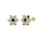 1 - Amora Black and White Lab Grown Diamond Flower Earrings 