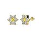 1 - Amora Yellow Sapphire and Lab Grown Diamond Flower Earrings 
