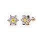 1 - Amora Yellow Sapphire and Lab Grown Diamond Flower Earrings 