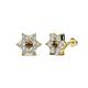 1 - Amora Smoky Quartz and Lab Grown Diamond Flower Earrings 