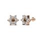 1 - Amora Smoky Quartz and Lab Grown Diamond Flower Earrings 