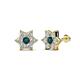1 - Amora London Blue Topaz and Lab Grown Diamond Flower Earrings 