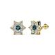 1 - Amora Blue and White Lab Grown Diamond Flower Earrings 