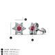 3 - Amora Ruby and Lab Grown Diamond Flower Earrings 