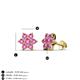 4 - Amora Pink Sapphire Flower Earrings 