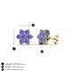 4 - Amora Tanzanite Flower Earrings 