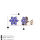 4 - Amora Tanzanite Flower Earrings 