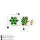 4 - Amora Green Garnet Flower Earrings 