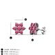 4 - Amora Pink Tourmaline Flower Earrings 