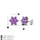 4 - Amora Amethyst Flower Earrings 