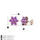 4 - Amora Amethyst Flower Earrings 