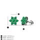 4 - Amora Emerald Flower Earrings 