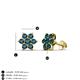 4 - Amora Blue Diamond Flower Earrings 