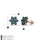 4 - Amora Blue Diamond Flower Earrings 