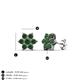 4 - Amora Lab Created Alexandrite Flower Earrings 
