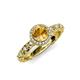 4 - Riona Signature Citrine and Diamond Halo Engagement Ring 