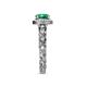 6 - Riona Signature Emerald and Diamond Halo Engagement Ring 