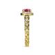 6 - Riona Signature Pink Tourmaline and Diamond Halo Engagement Ring 