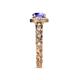 6 - Riona Signature Tanzanite and Diamond Halo Engagement Ring 