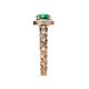 6 - Riona Signature Emerald and Diamond Halo Engagement Ring 