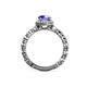 5 - Riona Signature Tanzanite and Diamond Halo Engagement Ring 