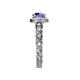 6 - Riona Signature Iolite and Diamond Halo Engagement Ring 