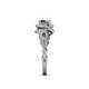6 - Hana Signature Smoky Quartz and Diamond Halo Engagement Ring 