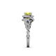 6 - Hana Signature Yellow and White Diamond Halo Engagement Ring 