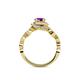 5 - Hana Signature Amethyst and Diamond Halo Engagement Ring 