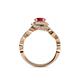 5 - Hana Signature Ruby and Diamond Halo Engagement Ring 
