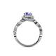 5 - Hana Signature Tanzanite and Diamond Halo Engagement Ring 