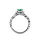 5 - Hana Signature Emerald and Diamond Halo Engagement Ring 