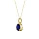 3 - Sheryl 6.00 mm Blue Sapphire Solitaire Pendant 