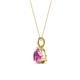3 - Sheryl 6.00 mm Pink Sapphire Solitaire Pendant 