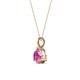 3 - Sheryl 6.00 mm Pink Sapphire Solitaire Pendant 