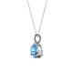 3 - Sheryl 6.50 mm Blue Topaz Solitaire Pendant 
